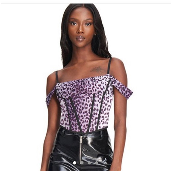 Tops - I AM GIA BRIDGET TOP PURPLE LEOPARD PRINT COSET